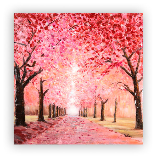 Ebern Designs Cherry Boulevard Unframed Painting on Canvas Wayfair